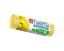 Мешки для мусора 60 л, ароматизированные, Лимон, желтые, в рулоне 20 шт., ПНД, 9 мкм, 650х550 мм, GRIFON Aroma, 101-023 Li в Электростали