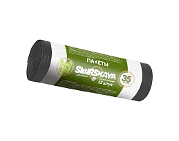 Мешки для мусора 30 л, черные, в рулоне 25 шт., ПНД, 7 мкм, 580х480 мм, SIBIRSKAYA, 101-003 S в Электростали