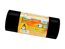 Мешки для мусора 300 л, черные, в рулоне 10 шт., ПВД 70 мкм, 1400х1000 мм, PREMIUM+, 30010160 в Электростали Мешки для мусора 300 л, черные, в рулоне 10 шт., ПВД 70 мкм, 1400х1000 мм, PREMIUM+, 30010160 в Электростали