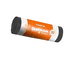 Мешки для мусора 20 л, черные, в рулоне 25 шт., ПНД, 6 мкм, 420х450 мм, SIBIRSKAYA, 101-001 S в Электростали