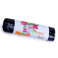 Мешки для мусора 60 л, черные, в рулоне 20 шт., ПНД, 7 мкм, 700х600 мм, Концепция Быта ЭкоДом, 601349 в Электростали