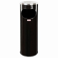 Урна с пепельницей 18 литров, нержавеющая сталь, черная, LAIMA PROFESSIONAL в Электростали