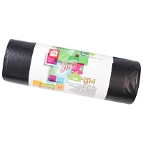 Мешки для мусора 220 л, черные, в рулоне 10 шт., ПВД, 29 мкм, 1100х830 мм, Концепция Быта ЭкоДом, 604924 в Электростали