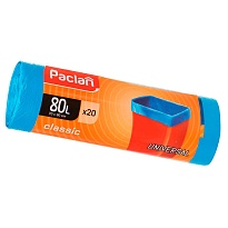 Мешки для мусора 80 л, синие, в рулоне 20 шт., ПНД, 12 мкм, 900х700 мм, PACLAN Classic, 606335 в Электростали