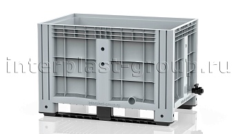Контейнер iBox сплошной на полозьях с краном серый в Электростали