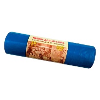 Мешки для мусора 100 л, с завязками, синие, в рулоне 10 шт., ПВД, 40 мкм, 840х670 мм, Концепция Быта Vitalux, 604933 в Электростали