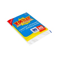 Мешки для мусора 20 л, с ручками, черные, в пачке 20 шт., ПНД, 10 мкм, 550х440 мм, Крепак, 4607075710023 в Электростали